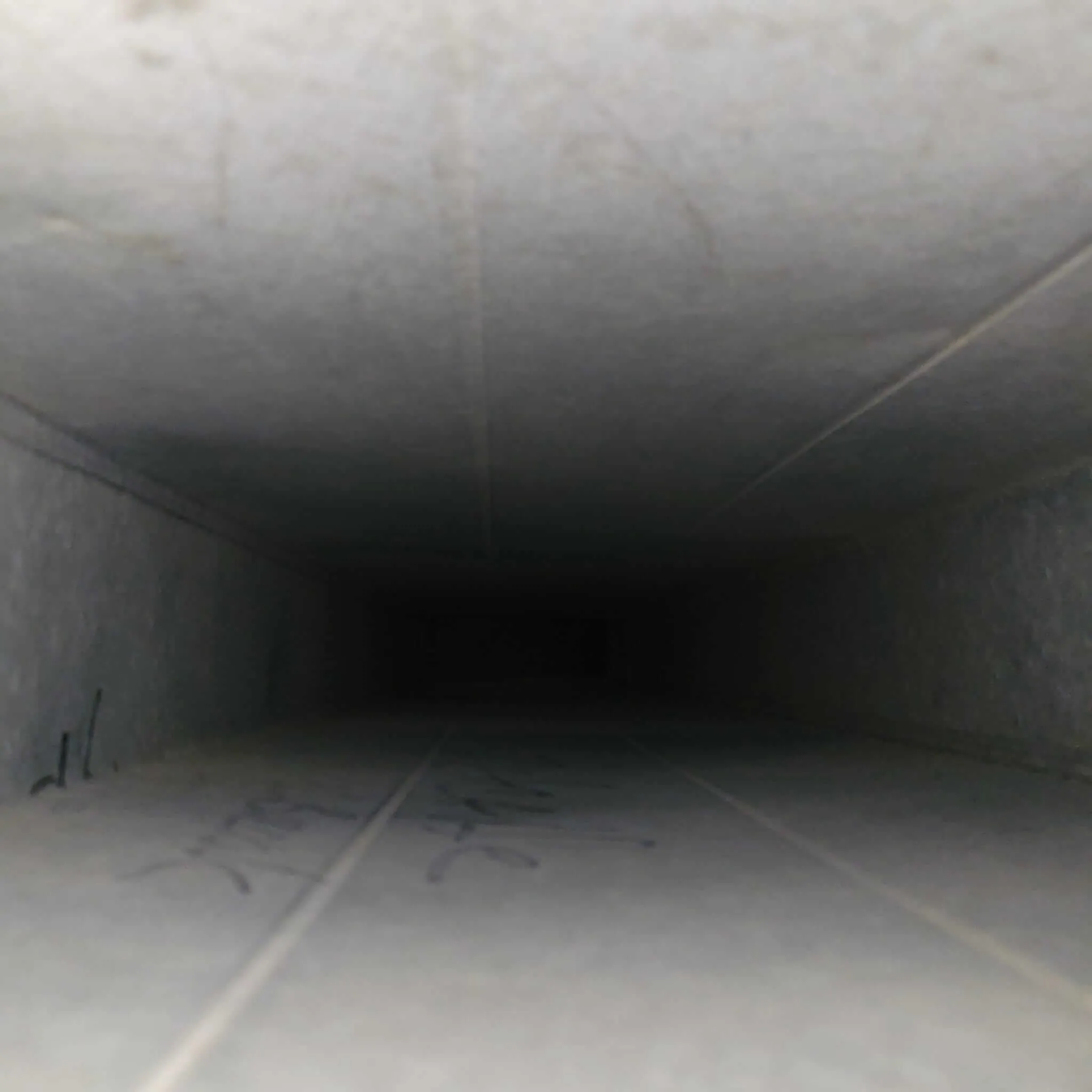A clean air duct that has been properly serviced